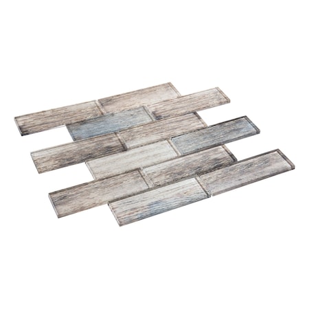 Andova Tiles SAMPLE-Migdal 2-in.x 6-in Brick Joint Glass Wall & Floor Mosaic Tile SAM-ANDMIG235